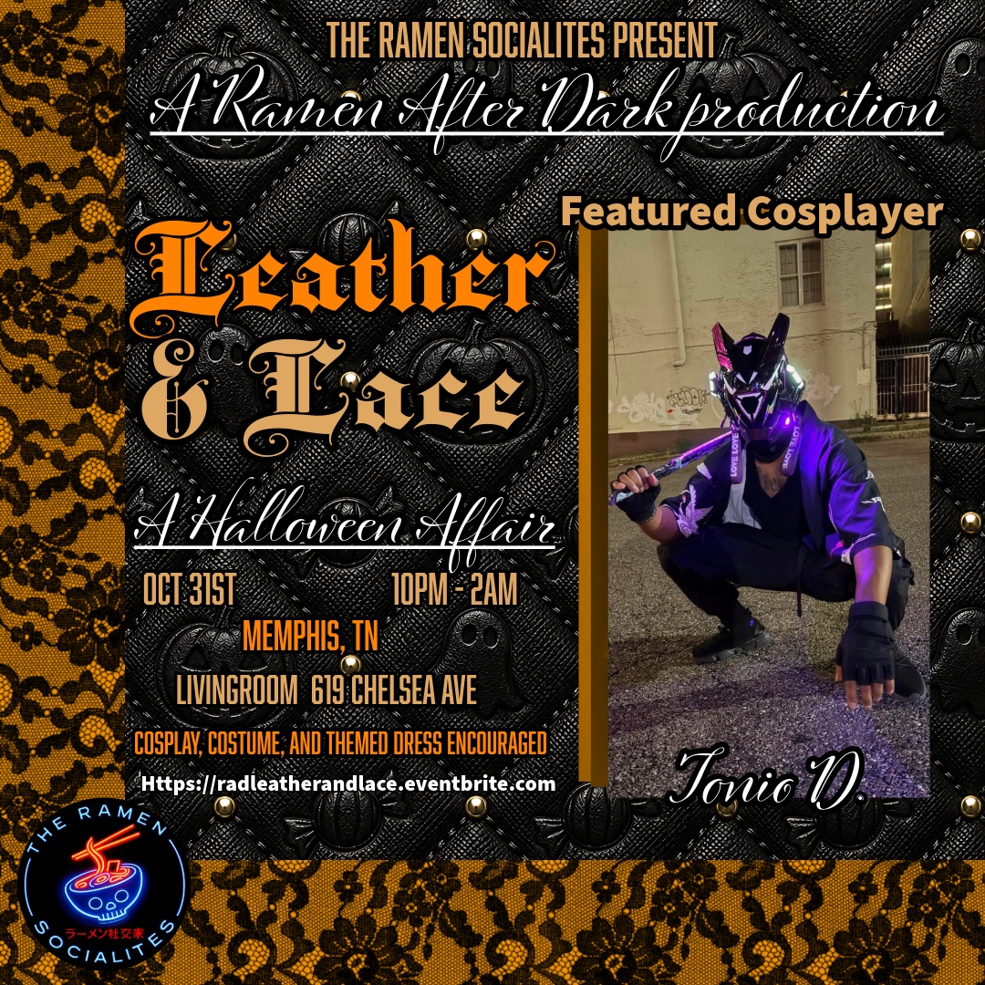 Featured cosplayer Tonic D., Leather and Lace
