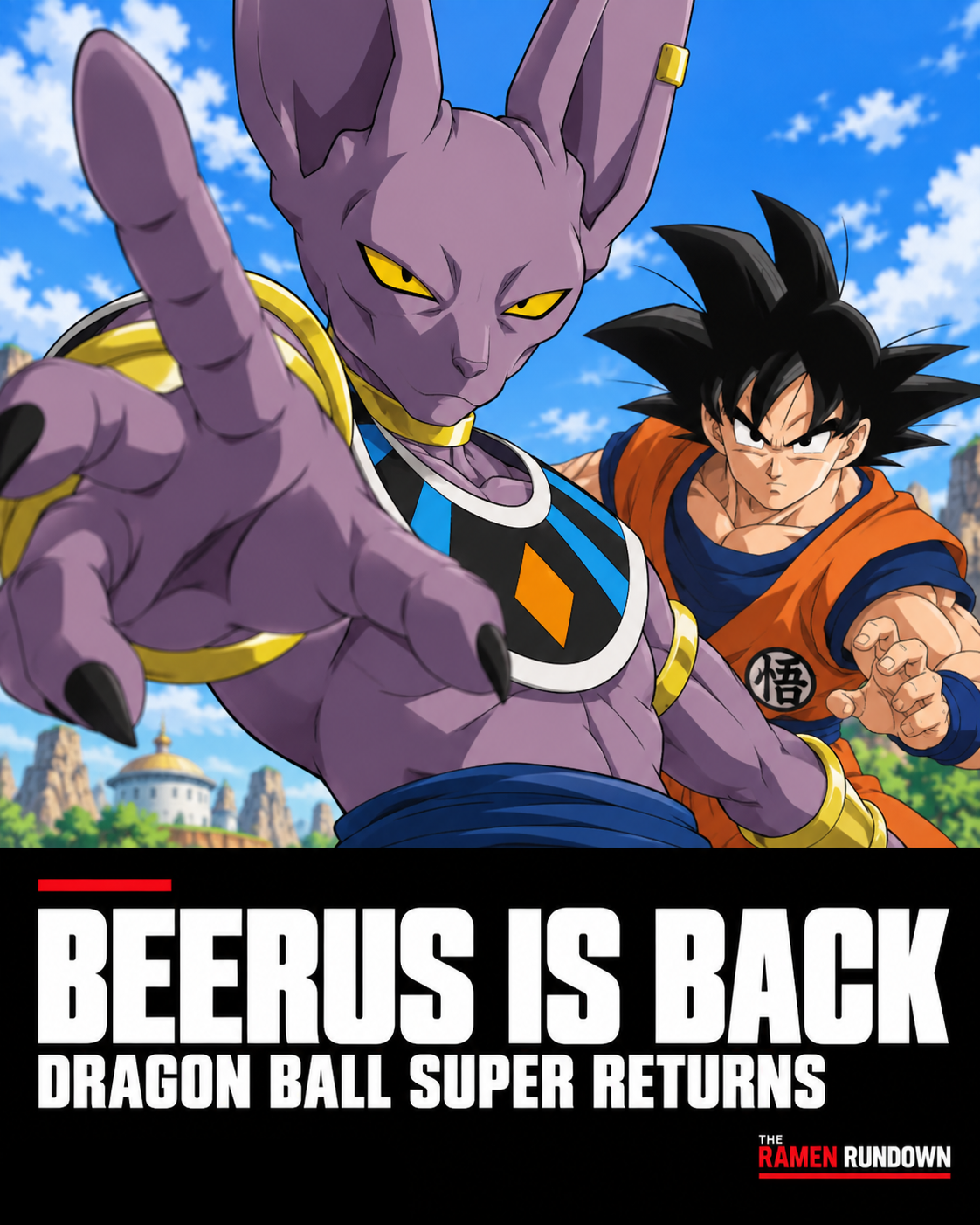 Beerus Returns to Dragon Ball Super flyer